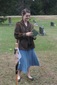 Inez Sweet (portrayed by Morgan Peters) Inez Sweet was an active community member and one of the Adams County Historical Society's founding members.